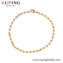 75185 Xuping fashion jewelry made in China wholesale simple gold bead bracelet for women